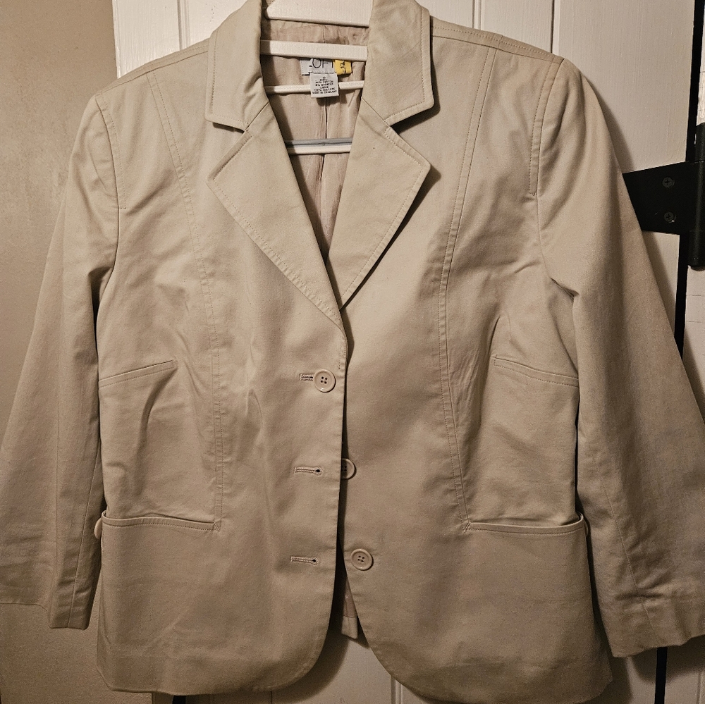 Vintage Ann Taylor Loft Cropped 3/4 Sleeve Blazer (8l